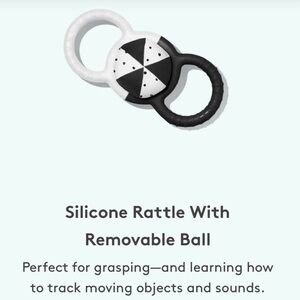 Lovevery silicon rattle with removable ball